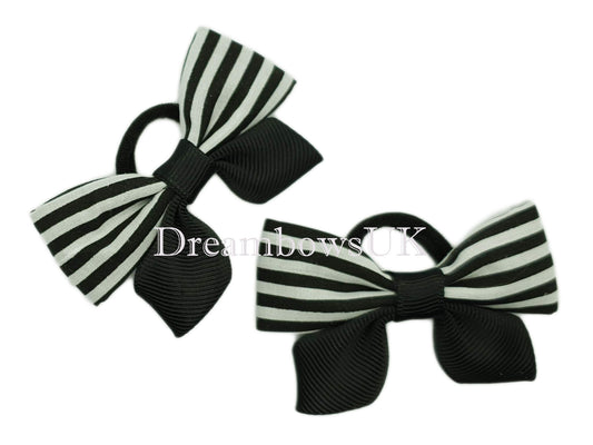 Black and white bows, baby bows, soft bobbles