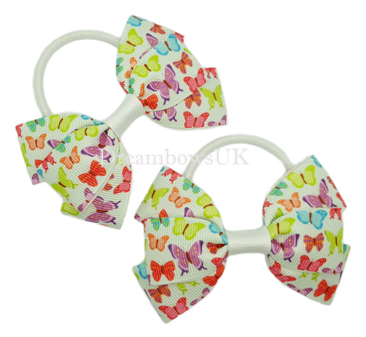 Butterfly design hair bows, thick hair bobbles