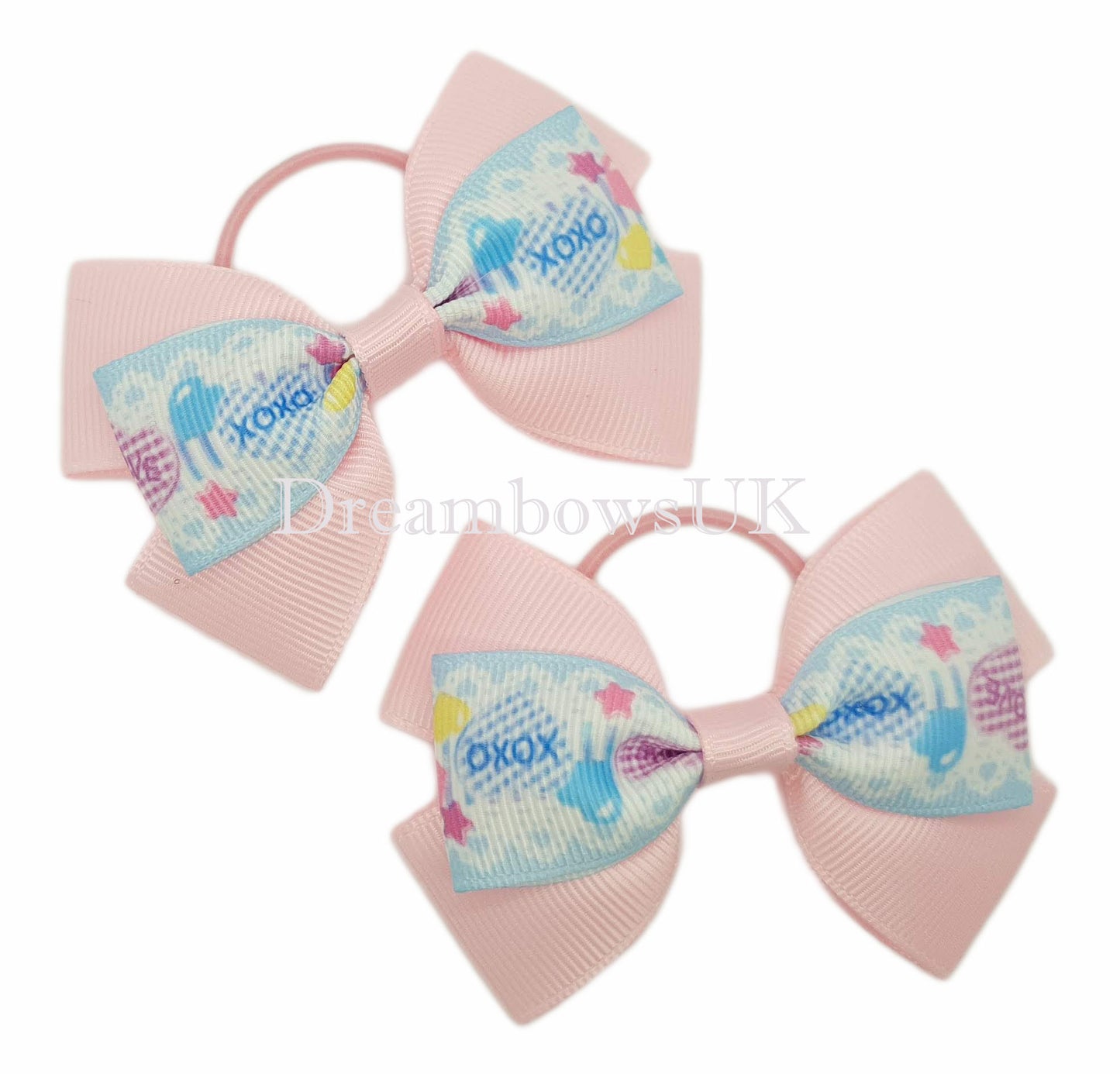 Hearts design bows on thin bobbles