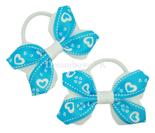 Hearts design bows on thick bobbles