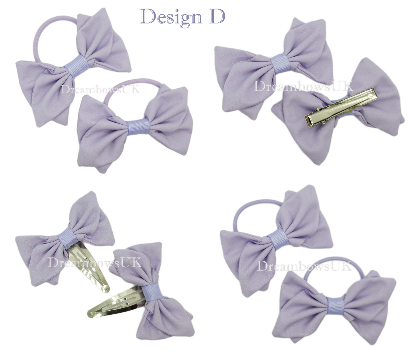 Girls lilac hair bows for girls of all ages, custom made