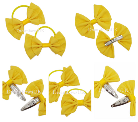 golden yellow hair bows