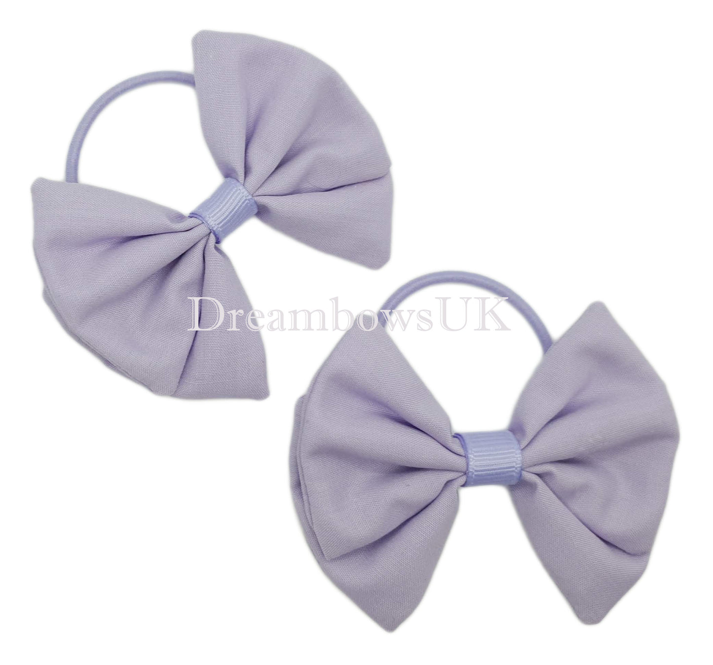 Lilac hair bows on thin bobbles