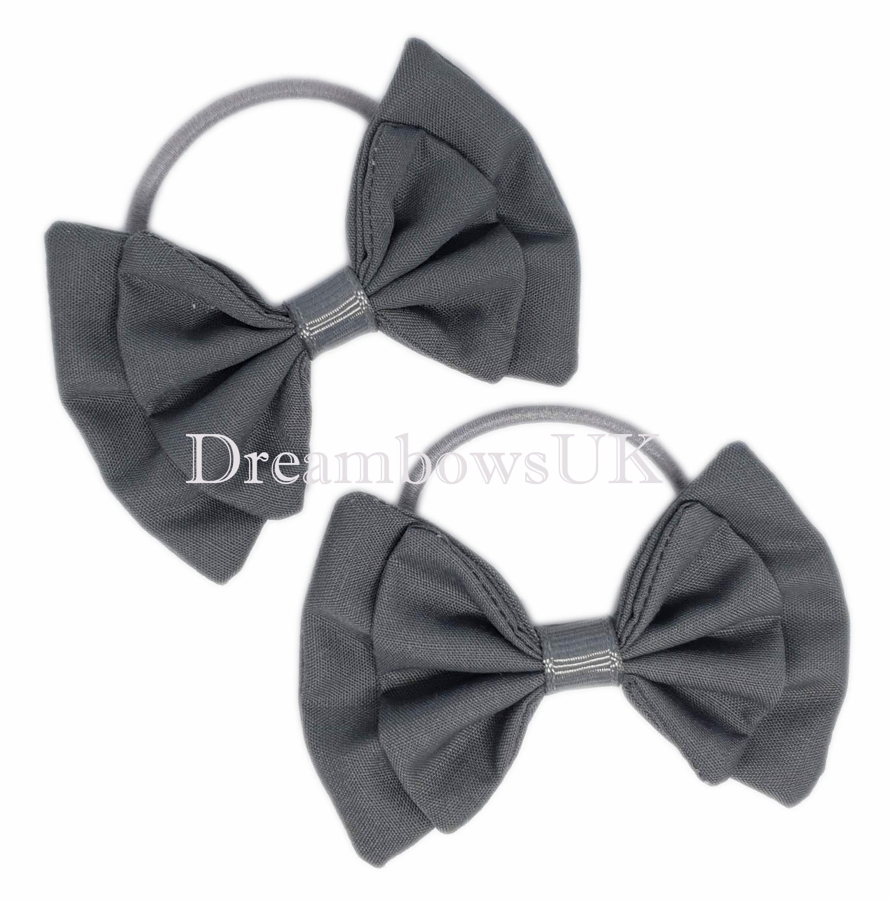 grey hair accessory bows on thin hair ties