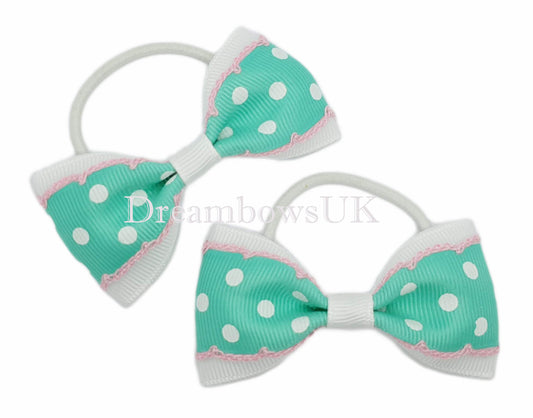 Polka dot hair accessories, thin bobbles