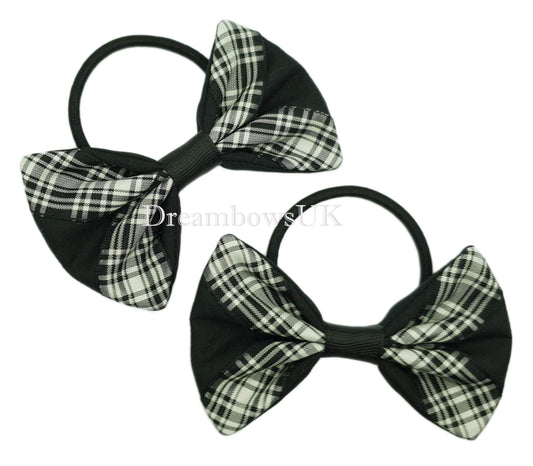 Menzies tartan hair bows on thick bobbles