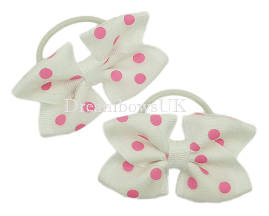 polka dot bows, thin bobbles