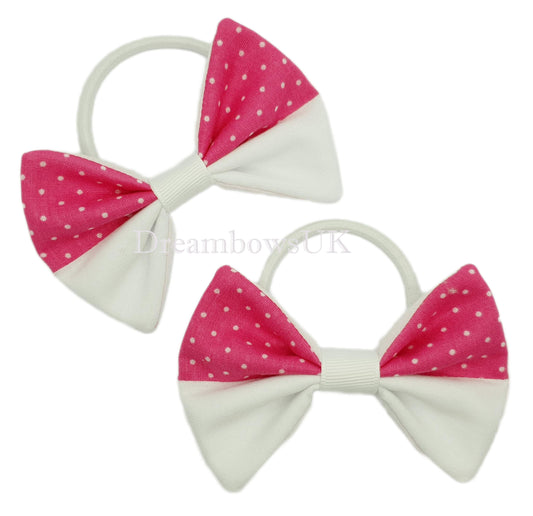 Polka dot hair bows