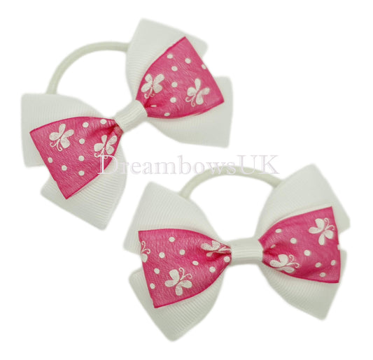 Butterfly design hair bows, thin accessory bobbles