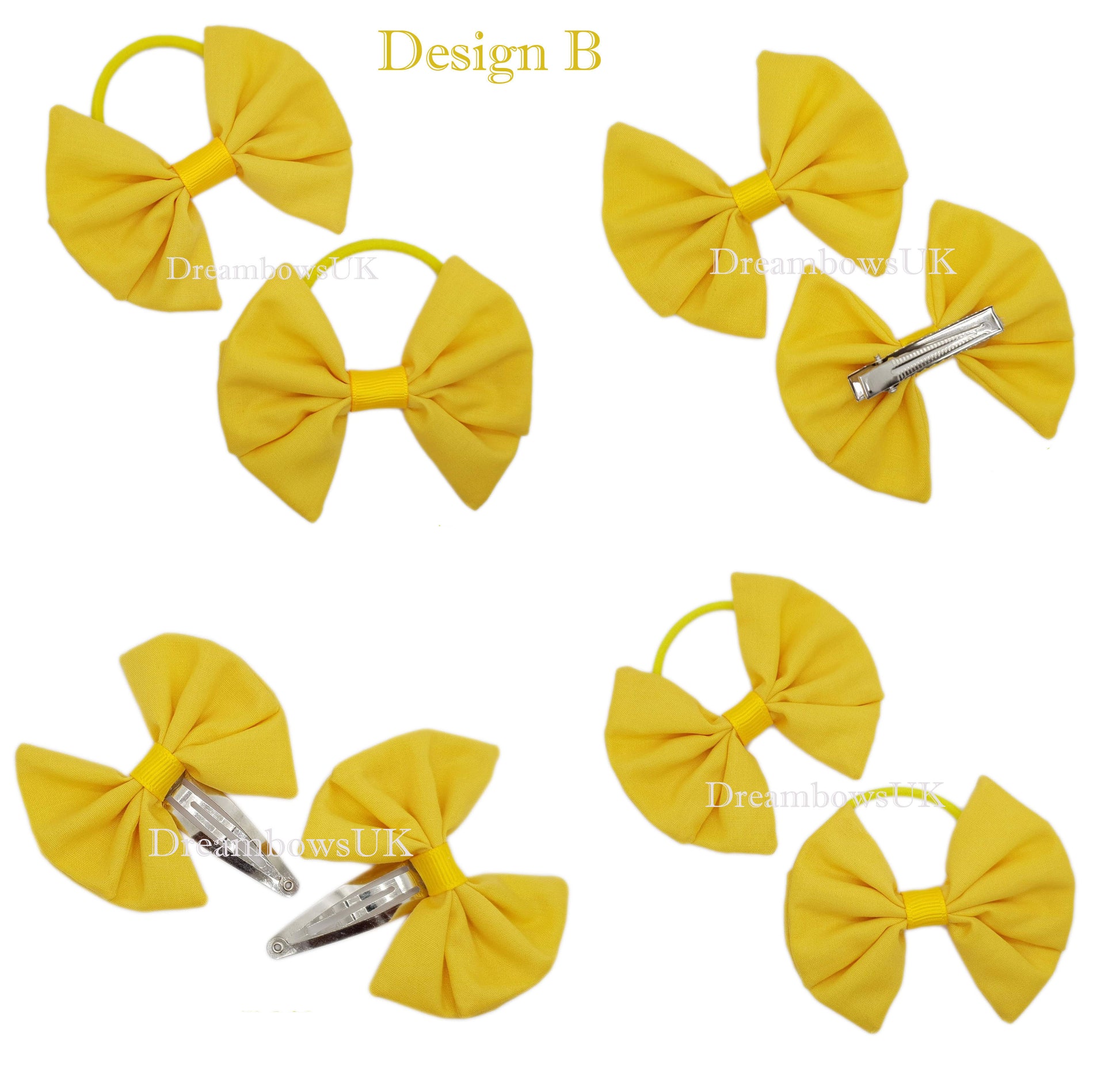 Golden yellow hair accessories for girls