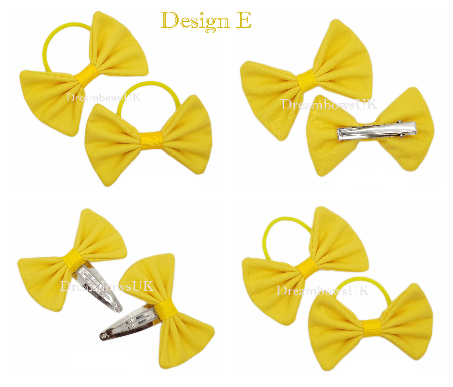 Golden yellow school hair bows